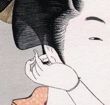 Kitagawa Utamaro (ca. 1753 - October 31, 1806) was a Japanese printmaker and painter, who is considered one of the greatest artists of woodblock prints (ukiyo-e).<br/><br/>

He is known especially for his masterfully composed studies of women, known as bijinga. He also produced nature studies, particularly illustrated books of insects.